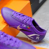  Giày Bóng Đá Cỏ Tự Nhiên Mercurial Elite MDS005 CR7 BĐN Bo Thun Tím FG 