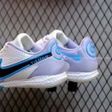  Giày Bóng Đá Futsal Tiempo 9 Trắng Đế Xanh Da IC 