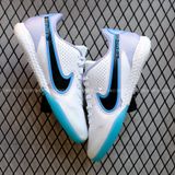  Giày Bóng Đá Futsal Tiempo 9 Trắng Đế Xanh Da IC 
