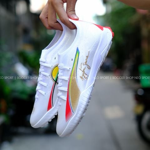  Giày Bóng Đá Cỏ Nhân Tạo Puma Ultra 5 Ultimate X Ayrton Senna Bo Thun Trắng Vàng Đỏ TF 