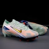  Giày Bóng Đá Cỏ Tự Nhiên Mercurial Vapor 16 bo thun MDS009 Xám Xanh FG 