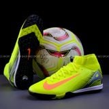  Giày Bóng Đá Cỏ Nhân Tạo Mercurial Superfly 10 Cổ Cao Vàng Chuối TF 