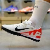  Giày Bóng Đá Cỏ Nhân Tạo Mercurial Vapor 15 Academy SF Trắng Gót Đỏ Đế Đen TF 