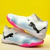  Giày Bóng Đá Cỏ Nhân Tạo Puma Future 7 2024 thân trắng đế hồng TF 