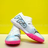  Giày Bóng Đá Cỏ Nhân Tạo Puma Future 7 2024 thân trắng đế hồng TF 