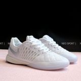  Giày Bóng Đá Futsal Lunar Gato II Trắng Logo Bạc IC 