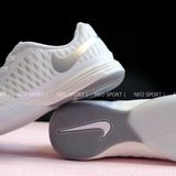  Giày Bóng Đá Futsal Lunar Gato II Trắng Logo Bạc IC 