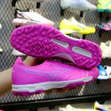  Giày Bóng Đá Cỏ Nhân Tạo Mizuno Morelia Neo 3 Sala Beta SF Bo Thun Hồng/Tím Viền Logo Xanh TF 