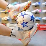  Giày Bóng Đá Cỏ Nhân Tạo Mizuno Morelia Neo 3 Sala Beta SF Bo Thun Trắng Logo-Đế Camo Đỏ TF 