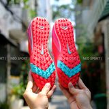  Giày Bóng Đá Cỏ Nhân Tạo Mercurial Vapor 16 Elite Đỏ/Hồng Đế Xanh TF 