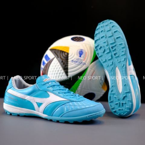  Giày Bóng Đá Cỏ Nhân Tạo Mizuno Morelia Sala Xanh Da TF 