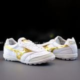  Giày Bóng Đá Cỏ Nhân Tạo Mizuno Morelia Sala Trắng Logo Đồng TF 