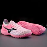  Giày Bóng Đá Cỏ Nhân Tạo Mizuno Morelia Neo 3 Sala Beta SF Bo Thun Hồng/Trắng TF 