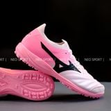  Giày Bóng Đá Cỏ Nhân Tạo Mizuno Morelia Neo 3 Sala Beta SF Bo Thun Hồng/Trắng TF 