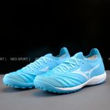 Giày Bóng Đá Cỏ Nhân Tạo Mizuno Morelia Neo 3 Sala Beta SF Bo Thun Xanh Da TF 