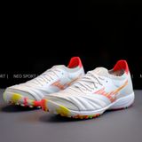  Giày Bóng Đá Cỏ Nhân Tạo Mizuno Morelia Neo 3 Sala Beta SF Bo Thun Trắng Logo-Đế Camo Đỏ TF 