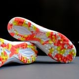  Giày Bóng Đá Cỏ Nhân Tạo Mizuno Morelia Neo 3 Sala Beta SF Bo Thun Trắng Logo-Đế Camo Đỏ TF 