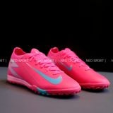  Giày Bóng Đá Cỏ Nhân Tạo Mercurial Vapor 16 Elite Bo Thun Hồng Đậm Logo xanh TF 