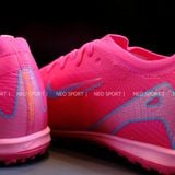  Giày Bóng Đá Cỏ Nhân Tạo Mercurial Vapor 16 Elite Bo Thun Hồng Đậm Logo xanh TF 