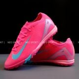  Giày Bóng Đá Cỏ Nhân Tạo Mercurial Vapor 16 Elite Bo Thun Hồng Đậm Logo xanh TF 