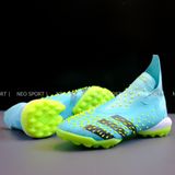 Giày Bóng Đá Cỏ Nhân Tạo Predator Freak+ Không Dây Xanh Ngọc Đế Chuối TF 