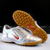  Giày Bóng Đá Cỏ Nhân Tạo Total 90 III Xám Logo Đỏ TF 