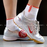  Giày Bóng Đá Cỏ Nhân Tạo Total 90 III Xám Logo Đỏ TF 