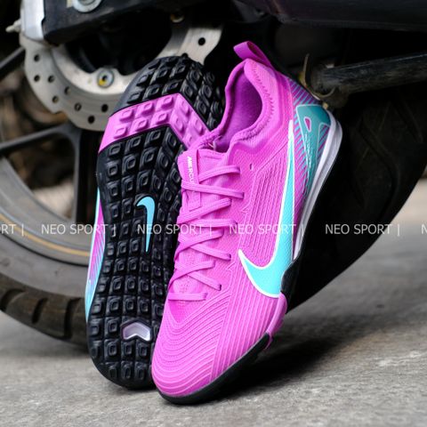  Giày Bóng Đá Cỏ Nhân Tạo Mercurial Vapor 16 Pro Bo Thun Tím Đế Đen TF 