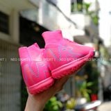  Giày Bóng Đá Cỏ Nhân Tạo Mercurial Superfly 10 Cổ Cao Hồng Đậm Logo Xanh TF 