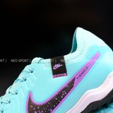  Giày Bóng Đá Cỏ Nhân Tạo Tiempo 10 Pro bo thun Xanh Ngọc TF 