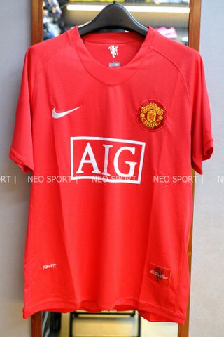  Áo Retro - Áo đấu MU Đỏ AIG 2007/08 