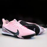  Giày Bóng Đá Cỏ Nhân Tạo Mercurial Vapor 16 Pro Bo Thun Hồng nhạt/Đen TF 