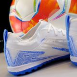  Giày Bóng Đá Cỏ Nhân Tạo Mercurial Vapor 16 Pro Bo Thun V3 Trắng Đế Xanh Bích TF 