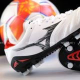  Giày Bóng Đá Cỏ Tự Nhiên Mizuno Morelia Neo 4 Pro Trắng Đế Đen FG 
