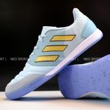  Giày Bóng Đá Futsal Top Sala Competition Xanh Ngọc Logo Vàng Đồng IC 