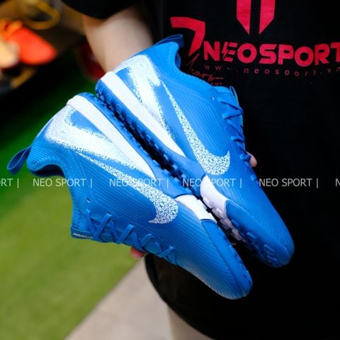  Giày Bóng Đá Cỏ Nhân Tạo Mercurial Vapor 16 Pro Bo Thun V3 Xanh Cổ Vịt TF 