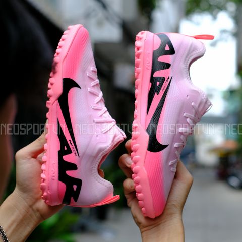  Giày Bóng Đá Cỏ Nhân Tạo Mercurial Vapor 15 Pro Bo Thun Mad Brilliance Hồng Nhạt TF 