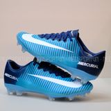  Giày Bóng Đá Cỏ Tự Nhiên Mercurial Vapor 9 Victory 6 Xanh Da gót đen FG 