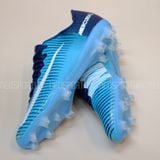  Giày Bóng Đá Cỏ Tự Nhiên Mercurial Vapor 9 Victory 6 Xanh Da gót đen FG 