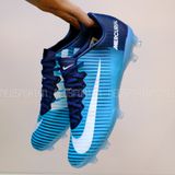  Giày Bóng Đá Cỏ Tự Nhiên Mercurial Vapor 9 Victory 6 Xanh Da gót đen FG 