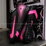  Giày Bóng Đá Cỏ Nhân Tạo Mercurial Vapor 16 Elite Bo Thun Đen Logo Hồng TF 