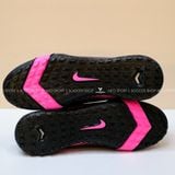  Giày Bóng Đá Cỏ Nhân Tạo Mercurial Vapor 16 Elite Bo Thun Đen Logo Hồng TF 