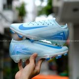  Giày Bóng Đá Cỏ Tự Nhiên Mercurial Vapor 16 Elite Xanh Da bo thun FG 