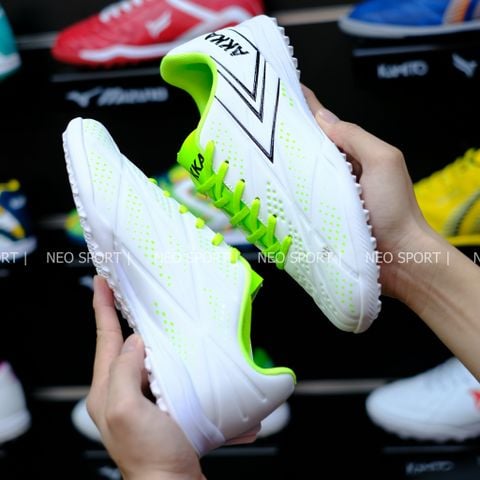  Giày Bóng Đá Chính Hãng AKKA Power 4 Trắng/Xanh lá TF 