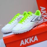  Giày Bóng Đá Chính Hãng AKKA Power 4 Trắng/Xanh lá TF 