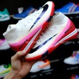  Giày Bóng Đá Cỏ Nhân Tạo Mercurial Superfly 10 Cổ Cao Trắng Gót Đỏ Hồng TF 