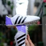  Giày Bóng Đá Cỏ Nhân Tạo 3 sọc 11Pro NEO Da sần Trắng Tím TF 