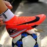  Giày Bóng Đá Cỏ Nhân Tạo Mercurial Vapor 16 Superfly 9 cổ cao Cam/Hồng TF 