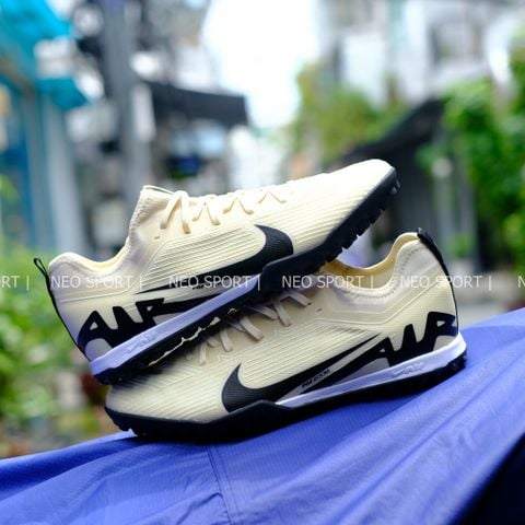 Giày Bóng Đá Cỏ Nhân Tạo Mercurial Vapor 15 Pro Airzoom Bo Thun Nâu trà sữa Mad Ready TF 