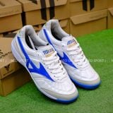  Giày Bóng Đá Cỏ Nhân Tạo Mizuno Morelia Sala Trắng Xanh Bích Đinh Tròn TF 